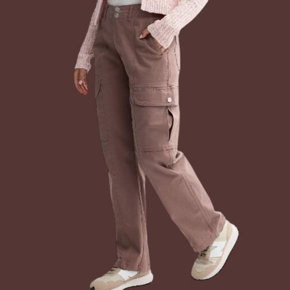 Harper & Ivy Pants - VGUC Juniors Size Small Harper & Ivy Cargo Pocket Pants Taupe 100% Cotton